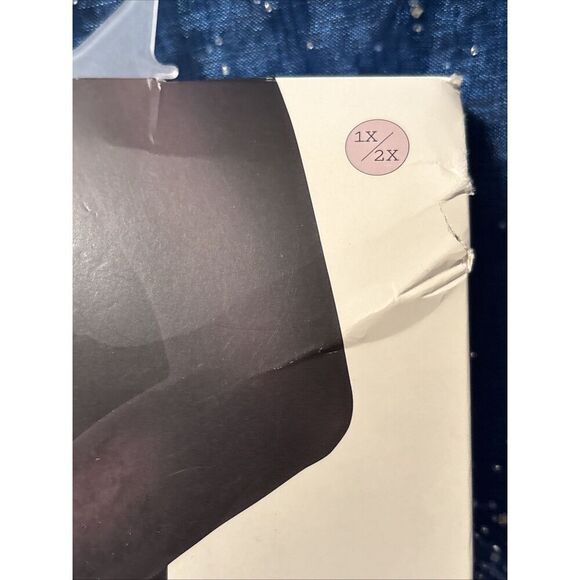 1 Pack A New Day Control‎ Top Opaque Tights BLACK 80 Denier 1X/2X - Picture 2 of 7
